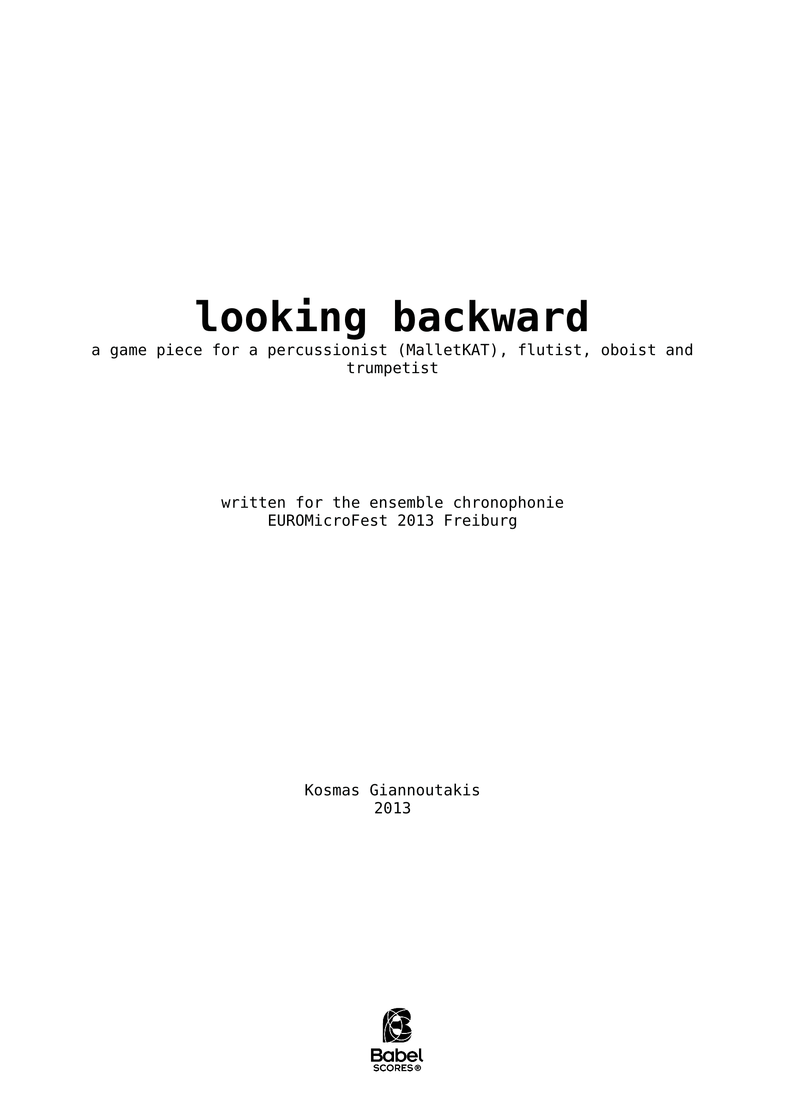 looking backward A4 z